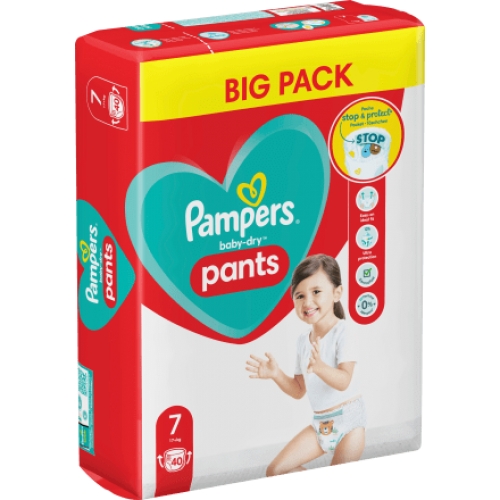 Pampers Baby Pants Baby Dry Gr.7 Extra Large (17+ kg), Big Pack Pampers Baby Pants Baby Dry Gr.7 Extra Large (17+ kg), Big Pack