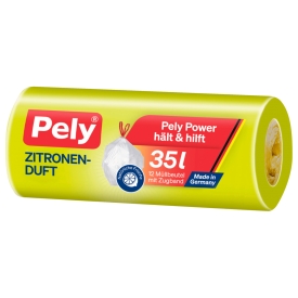 Pely Pely Müllbeutel mit Zugband Zitronen-Duft 35l Pely Pely Müllbeutel mit Zugband Zitronen-Duft 35l
