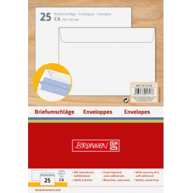Brunnen Briefumschläge C6 selbstklebend weiß 25 Stück Brunnen Briefumschläge C6 selbstklebend weiß 25 Stück