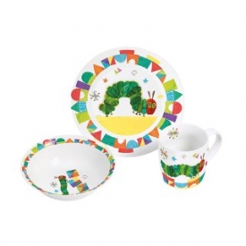 Geda Frühstücksset Porzellan Raupe Nimmersatt 3teilig Geda Frühstücksset Porzellan Raupe Nimmersatt 3teilig