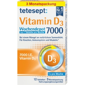 Tetesept Vitamin D3 7000 I.E. Wochendepot Tabletten Tetesept Vitamin D3 7000 I.E. Wochendepot Tabletten