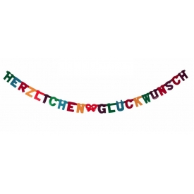  STYLEX Girlande Herzlichen Glückwunsch 2,5m