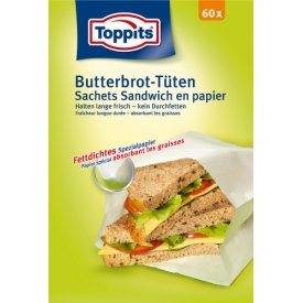 Toppits Butterbrot-Tüten Halten lange frisch - kein Durchfetten Toppits Butterbrot-Tüten Halten lange frisch - kein Durchfetten