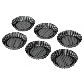 Kaiser Tortelett Patisserie Ø10cm schwarz Set 6teilig Kaiser Tortelett Patisserie Ø10cm schwarz Set 6teilig