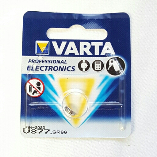 Varta Silberoxid Uhrenbatterie, Knopfzellen 1,55 V 377 Varta Silberoxid Uhrenbatterie, Knopfzellen 1,55 V 377