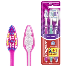 Colgate Zahnbürste Flex Zone Mittel 2+1 Stück Colgate Zahnbürste Flex Zone Mittel 2+1 Stück