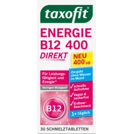 taxofit Vitamin B12 Energie Schmelztabletten taxofit Vitamin B12 Energie Schmelztabletten