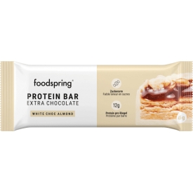 foodspring Proteinriegel Extra Chocolate, White Choc Almond foodspring Proteinriegel Extra Chocolate, White Choc Almond