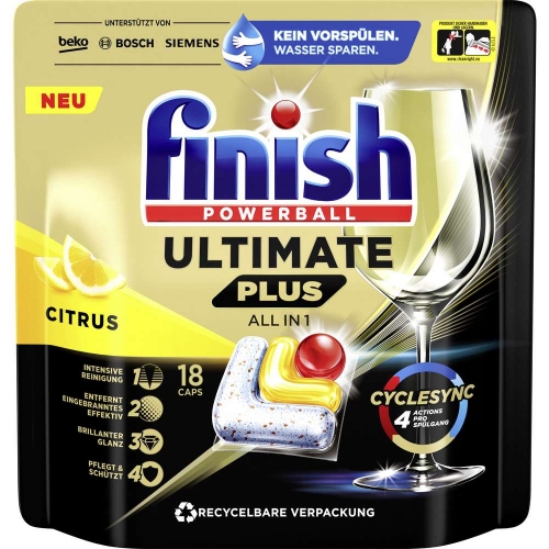 Finish Spülmaschinen-Tabs Powerball All in 1 Ultimate Plus Citrus