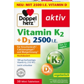 Doppelherz Vitamin K2 + D3 2500 I.E. Tabletten Doppelherz Vitamin K2 + D3 2500 I.E. Tabletten