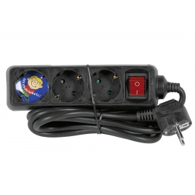 Rev Ritter Schutzkontakt-Tischsteckdose 3fach schwarz m. Schalter Rev Ritter Schutzkontakt-Tischsteckdose 3fach schwarz m. Schalter