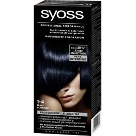 Schwarzkopf Syoss Dauerhafte Haarfabe Coloration Professional Performance 1-4 Blauschwarz Stufe 3
