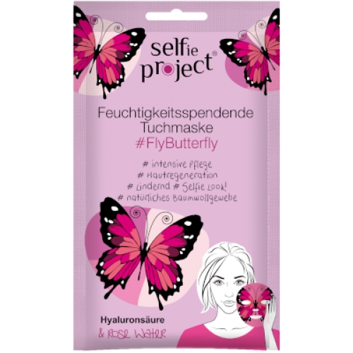 Selfie Project feuchtigkeitsspendende Tuchmaske #FlyButterfly Selfie Project feuchtigkeitsspendende Tuchmaske #FlyButterfly