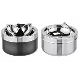 Hi Klappaschenbecher Ø11,3cm schwarz/chrom sortiert
