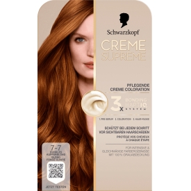 Schwarzkopf CREME SUPREME Haarfarbe 7-7 Dunkles Kupferblond Schwarzkopf CREME SUPREME Haarfarbe 7-7 Dunkles Kupferblond