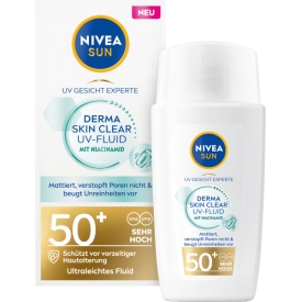 NIVEA SUN Sonnenfluid Gesicht derma skin clear UV Fluid mit Niacinamid LSF 50+
