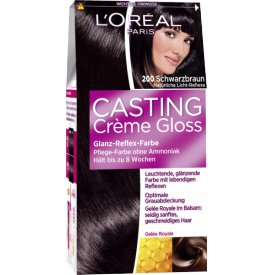 LOreal Paris Dauerhafte Haarfabe Glanz-Reflex-Farbe Casting Creme Gloss Schwarzbraun 200 LOreal Paris Dauerhafte Haarfabe Glanz-Reflex-Farbe Casting Creme Gloss Schwarzbraun 200