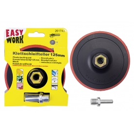 Easy Work EW Schleifteller 125mm mit Klett, mit 6mm Schaft Easy Work EW Schleifteller 125mm mit Klett, mit 6mm Schaft