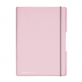 Herlitz Notizheft my.book flex PP A4 2x40 Blatt kariert liniert rosé