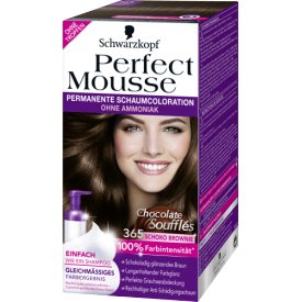 Schwarzkopf Perfect Mousse Dauerhafte Haarfarbe Schoko Brownie 365