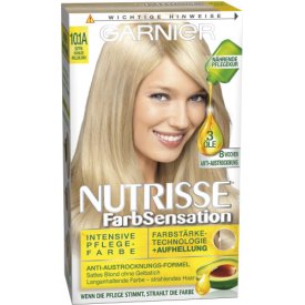 Garnier Nutrisse Intensive Pflege-Farbe Farbsensation kühles Hellblond 10.1 A Garnier Nutrisse Intensive Pflege-Farbe Farbsensation kühles Hellblond 10.1 A