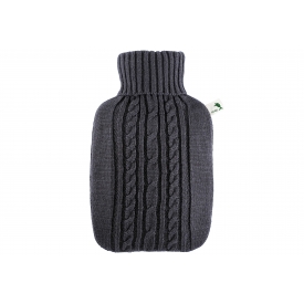 Hugo Frosch Wärmflasche Klassik 1,8l Strickbezug dunkelgrau