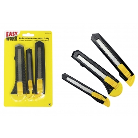 Easy Work EW Abbrechmessersatz, 3-tlg., 2 Cutter 18mm, 1 Cutter 9mm Klinge Easy Work EW Abbrechmessersatz, 3-tlg., 2 Cutter 18mm, 1 Cutter 9mm Klinge