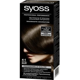 Schwarzkopf Syoss Coloration Professional Performance 4-1 Mittelbraun Stufe 3 Schwarzkopf Syoss Coloration Professional Performance 4-1 Mittelbraun Stufe 3