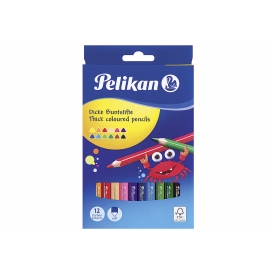 Pelikan Farbstifte BSD12D dick dreieckig 12er Kartonetui Pelikan Farbstifte BSD12D dick dreieckig 12er Kartonetui