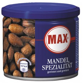 Max Mandelspezialität geröstet & gewürzt Max Mandelspezialität geröstet & gewürzt
