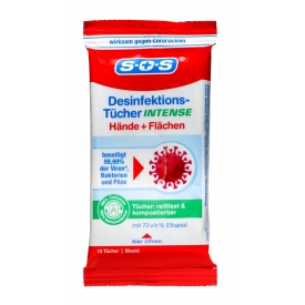 SOS Desinfektionstücher Intense Hand & Fläche Reisegröße SOS Desinfektionstücher Intense Hand & Fläche Reisegröße