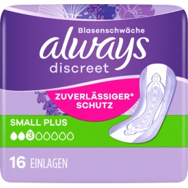 Always Slipeinlagen discreet Complete Protection Small Plus Always Slipeinlagen discreet Complete Protection Small Plus