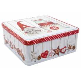 Gebäckdose Wichtel Weihnachten 19,7x19,7x8,3cm Gebäckdose Wichtel Weihnachten 19,7x19,7x8,3cm