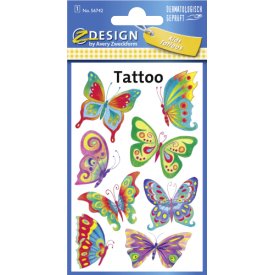 Avery Zweckform KID Tattoos Schmetterling 1Bg 56742