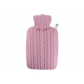 Hugo Frosch Wärmflasche Klassik 1,8l Strickbezug pastell-rosa