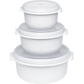 Emsa Mikrowellentopfset Micro Family 0,5/1/1,5 l weiß 3teilig Emsa Mikrowellentopfset Micro Family 0,5/1/1,5 l weiß 3teilig