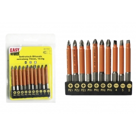 Easy Work EW Bitssatz 10-tlg. Extralang 70mm mit Antirutschbeschichtung Easy Work EW Bitssatz 10-tlg. Extralang 70mm mit Antirutschbeschichtung