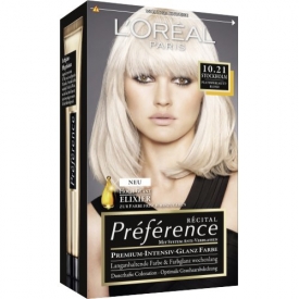 LOreal Paris Dauerhafte Haarfabe Préférence Plantinperlmuttblond 10.21 LOreal Paris Dauerhafte Haarfabe Préférence Plantinperlmuttblond 10.21