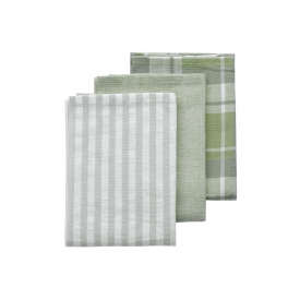 Kela Geschirrtuch Pasado olivgrün 65x45cm 3er Satz