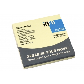 Haftnotizen Info Notes 75x75mm pastellgelb 100 Blatt Haftnotizen Info Notes 75x75mm pastellgelb 100 Blatt