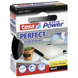 Tesa Gewebeband extra Power 19mm 2,75m schwarz