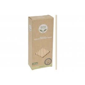 Trinkhalm Papier ungebleicht 195mm ø 6mm 100 Stück Trinkhalm Papier ungebleicht 195mm ø 6mm 100 Stück