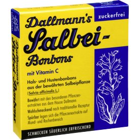 Dallmann`s Salbei-Bonbons zuckerfreie Hals- und Hustenbonbons 20 Stück Dallmann`s Salbei-Bonbons zuckerfreie Hals- und Hustenbonbons 20 Stück