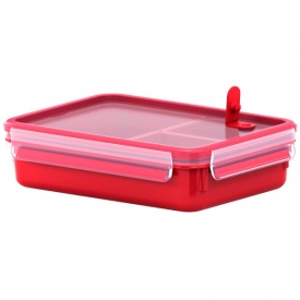 Emsa Mikrowellendose Clip&Micro 2.0 1,2 l 22,6x16,7x5,9cm rot mit 3 Einsätzen Emsa Mikrowellendose Clip&Micro 2.0 1,2 l 22,6x16,7x5,9cm rot mit 3 Einsätzen