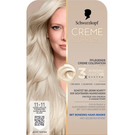 Schwarzkopf CREME SUPREME Haarfarbe 11-11 Ultra-Helles Titanblond Schwarzkopf CREME SUPREME Haarfarbe 11-11 Ultra-Helles Titanblond