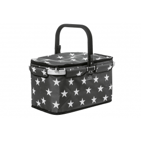 Genius Einkaufskorb Falko anthrazit mit weißen Sternen