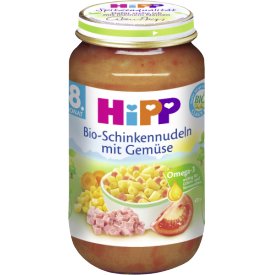 Hipp Bio Schinkennudeln mit Gemüse Babynahrung ab 8. Monat Hipp Bio Schinkennudeln mit Gemüse Babynahrung ab 8. Monat