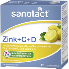 sanotact Lutschtabletten Zink + C + D sanotact Lutschtabletten Zink + C + D