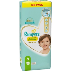 Pampers Windeln Premium Protection Größe 6 Extra Large, 13-18 kg, Big Pack Pampers Windeln Premium Protection Größe 6 Extra Large, 13-18 kg, Big Pack