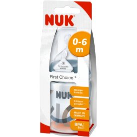 Nuk First Choice+ Trinkflasche Silikon Sauger Gr. 1 0-6 Monate Nuk First Choice+ Trinkflasche Silikon Sauger Gr. 1 0-6 Monate